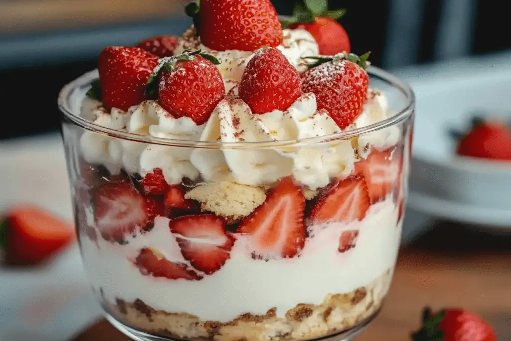 Best Strawberry Shortcake Trifle