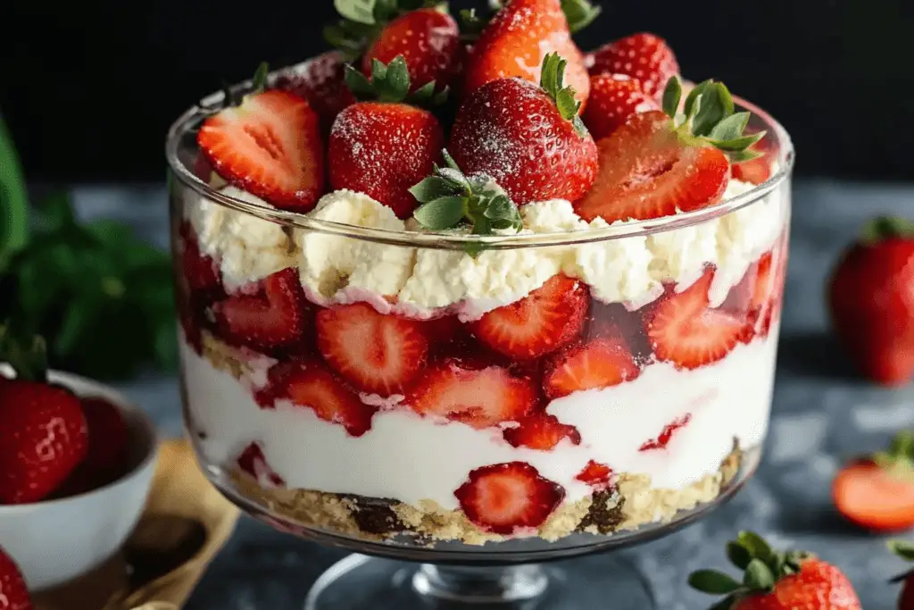 Best Strawberry Shortcake Trifle