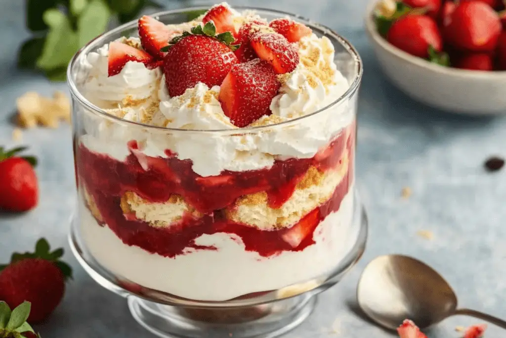 Best Strawberry Shortcake Trifle