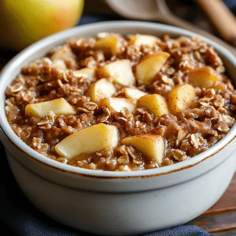 Gebackene Haferflocken nach Amish-Art mit Apfel und Zimt – Das ultimative Frühstücksrezept 9 Cremige Pasta mit Lachsfiletstücken und Spinat in Sahnesoße serviert auf einem Teller.