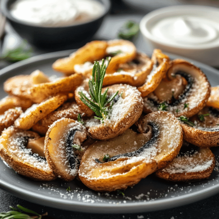 Gebratene Champignons In Scheiben Geschnitten Mit Ranch