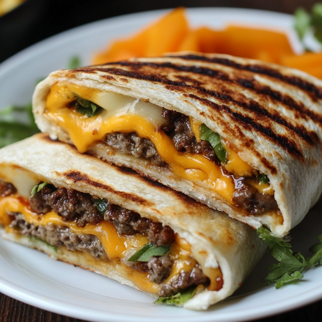 Gegrillte Cheeseburger Wraps – Das Beste Rezept für deinen Grillabend 8 Wrap mit knusprigem Bacon, Rindfleisch und geschmolzenem Cheddar-Käse