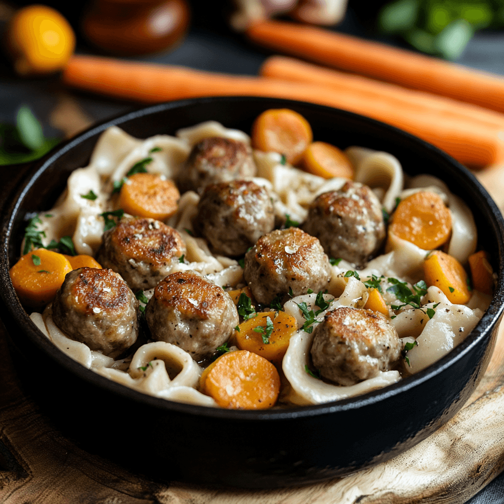 Wikingertopf Rezept mit Hackbällchen: Das Beste Hausmannskost-Gericht für jeden Tag 8 Bunter Makkaronisalat mit Gemüse und Sahnedressing in einer Schüssel