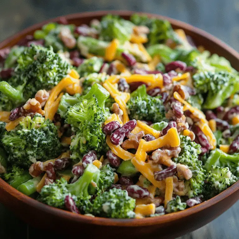 Brokkoli Cheddar Salat – Der ultimative Guide für den besten Brokkolisalat mit Käse 9 brokkoli cheddar salat-mit-kidneybohnen-und-walnüssen