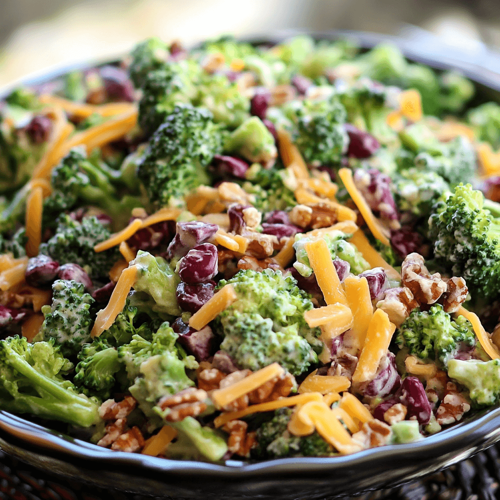 Brokkoli Cheddar Salat – Der ultimative Guide für den besten Brokkolisalat mit Käse 6 klassischer-brokkoli-käse-salat-mit-nüssen-und-creme-dressing