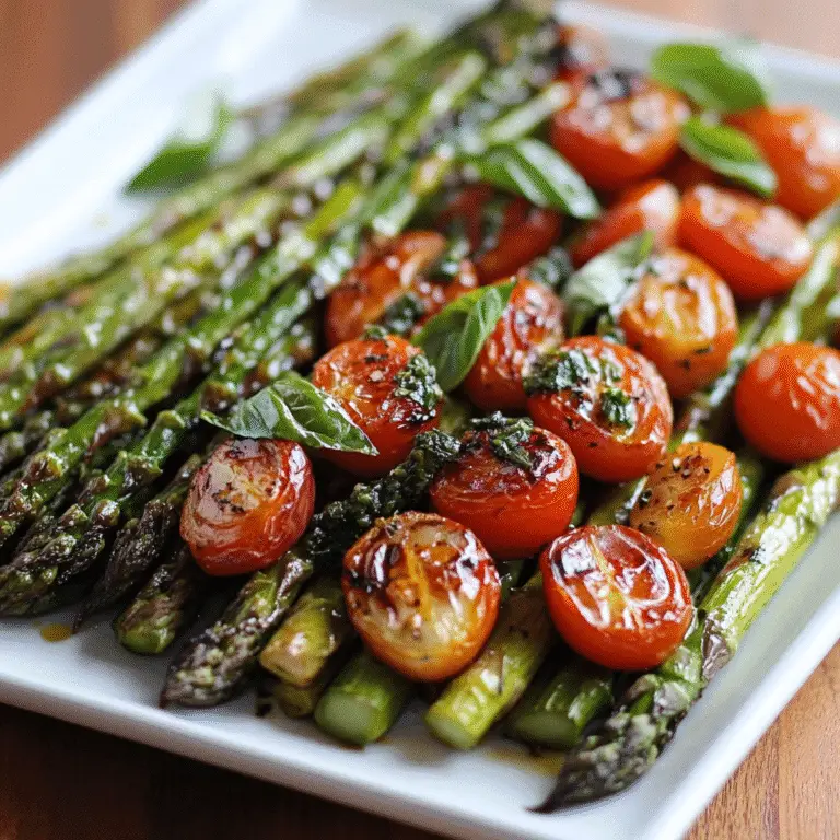 Gebratener Caprese Spargel – Das Beste Rezept mit Burrata & Tomaten 9 Gebratener Caprese Spargel mit Cherrytomaten und frischem Basilikum