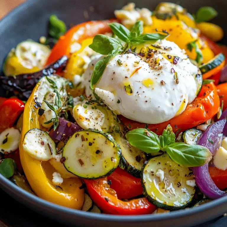 Gerösteter Paprika Salat mit Zucchini und Burrata – Das ultimative Sommerrezept 9 Gerösteter Paprika Salat