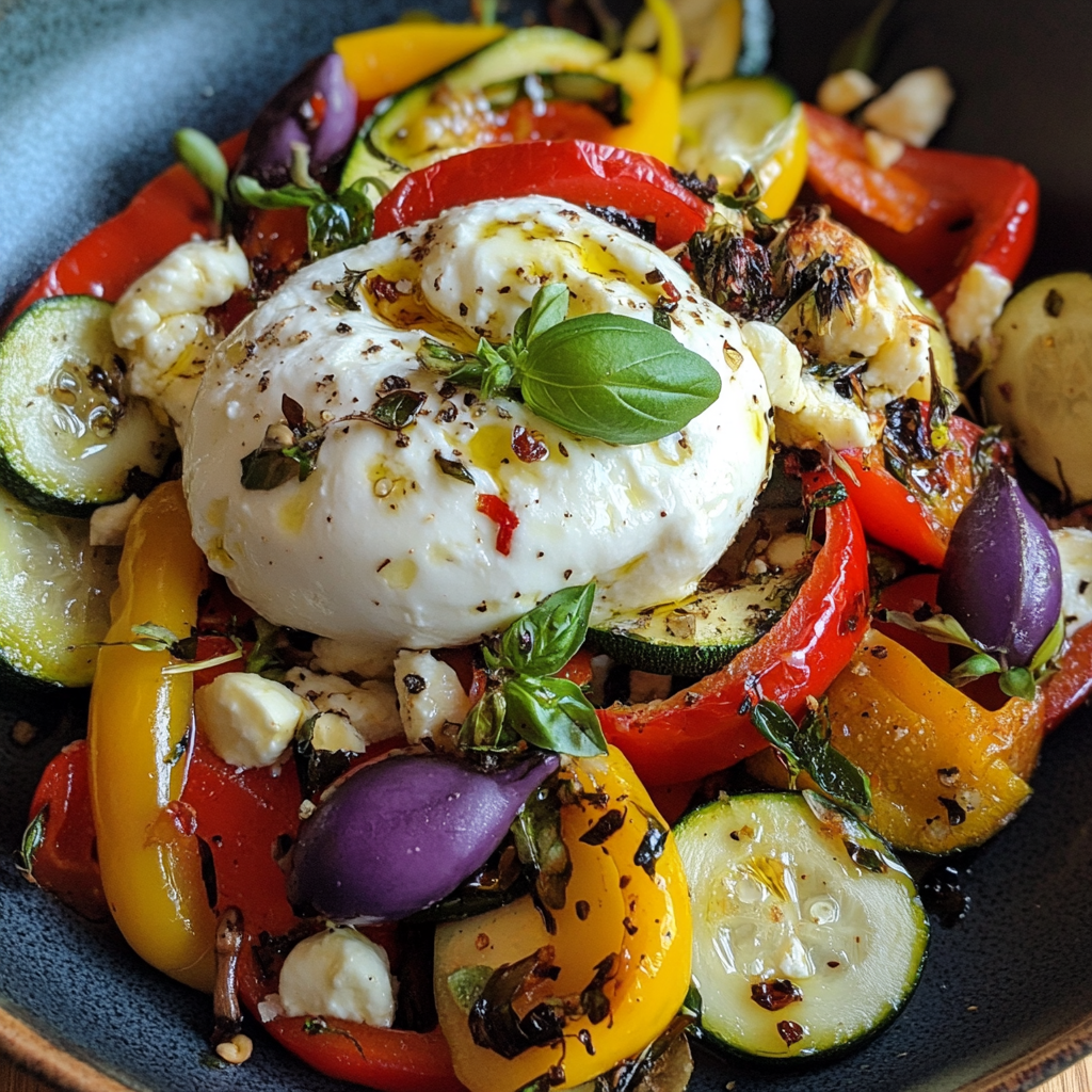 Gerösteter Paprika Salat mit Zucchini und Burrata – Das ultimative Sommerrezept 8 Gerösteter Paprika Salat