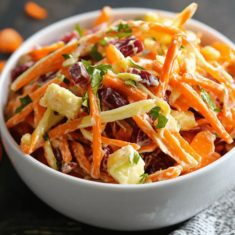 Karottensalat: Das beste Rezept & Tipps für den gesunden Klassiker 9 Bunter Karottensalat mit Apfel, Petersilie und Kidneybohnen in weißer Schüssel