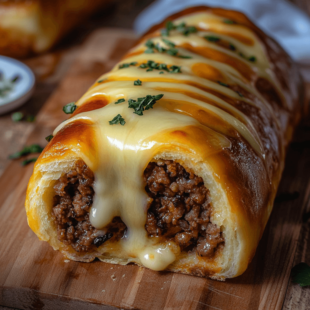 Hackfleisch Käse Rolle