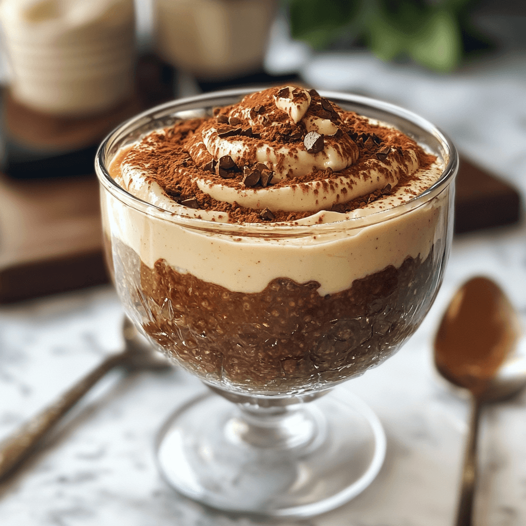 Eiweiß Tiramisu Pudding