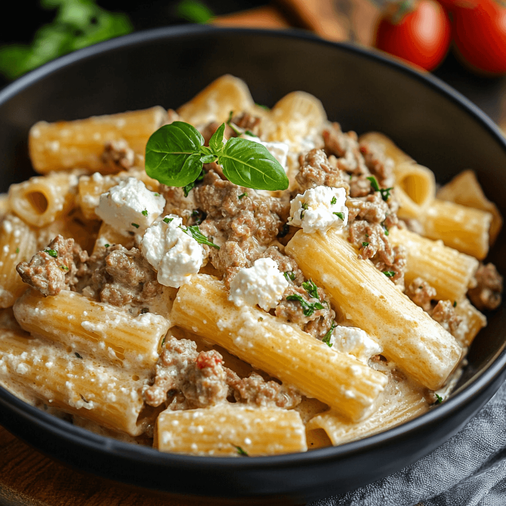 Rigatoni in Hack Feta Creme