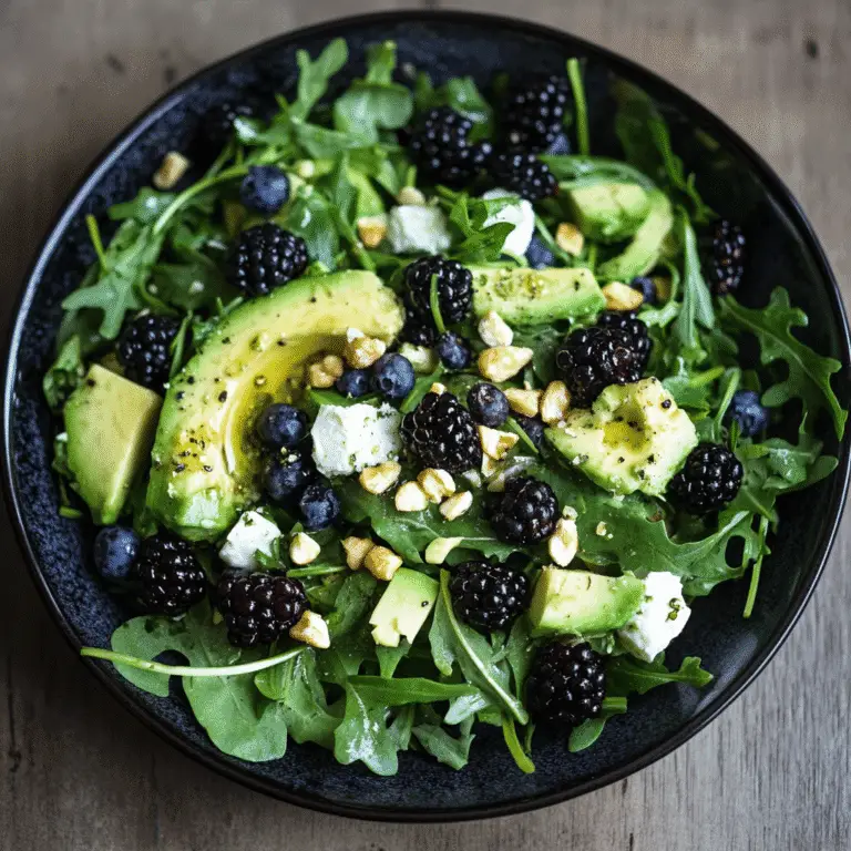 Salat mit Brombeeren, Avocado und Rucola – Fruchtig, Herzhaft & Gesund 9 Salat mit Brombeeren