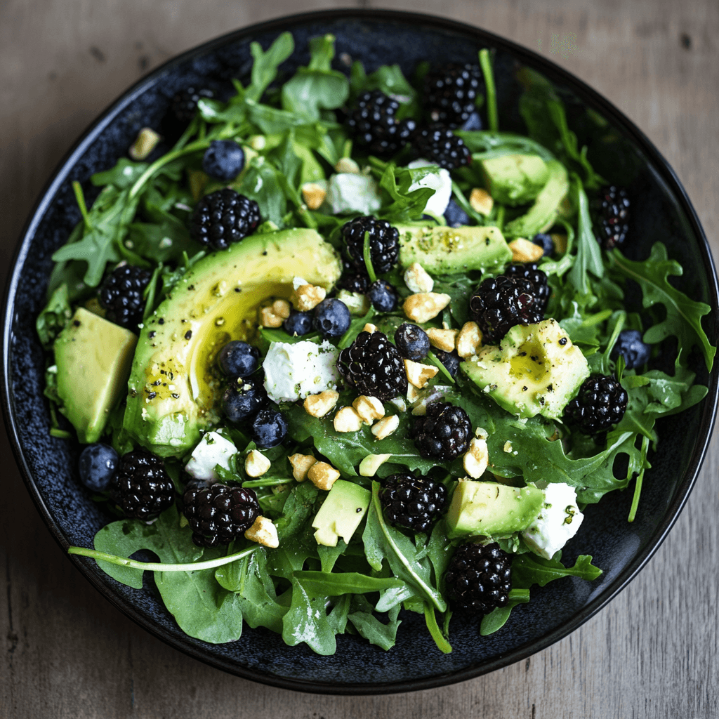 Salat mit Brombeeren