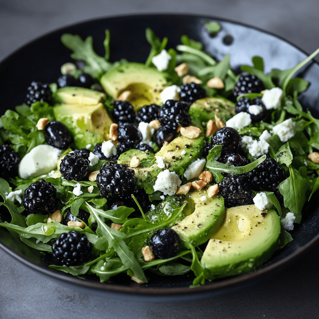 Salat mit Brombeeren, Avocado und Rucola – Fruchtig, Herzhaft & Gesund 6 Salat mit Brombeeren