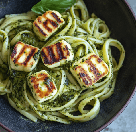 Halloumi mit Zucchini-Pesto-Nudeln – Ein köstliches Low-Carb-Gericht 4 Halloumi mit Zucchini-Pesto-Nudeln – Ein köstliches Low-Carb-Gericht