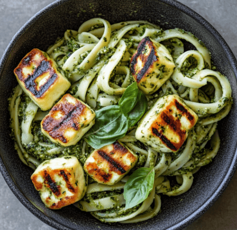 Halloumi mit Zucchini-Pesto-Nudeln – Ein köstliches Low-Carb-Gericht 5 Halloumi mit Zucchini-Pesto-Nudeln – Ein köstliches Low-Carb-Gericht