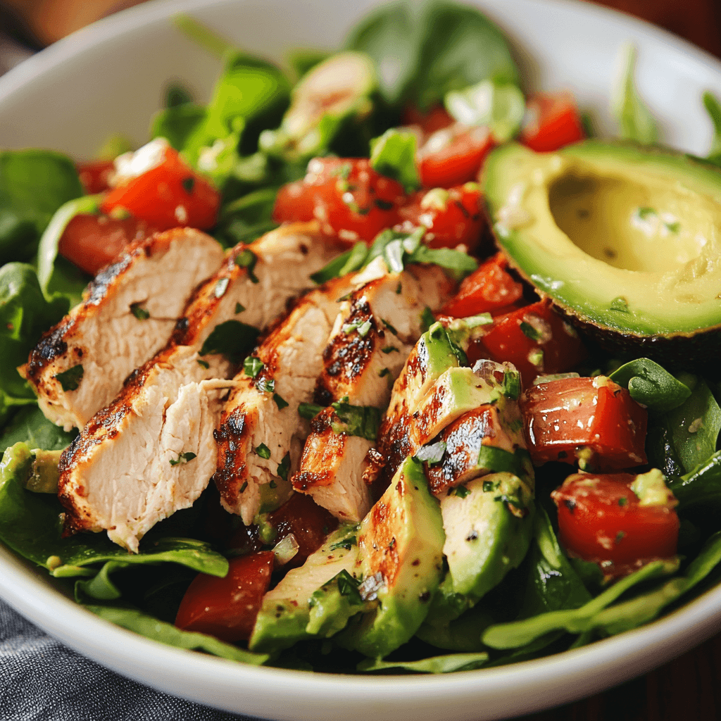Avocado Hähnchen Salat Rezept