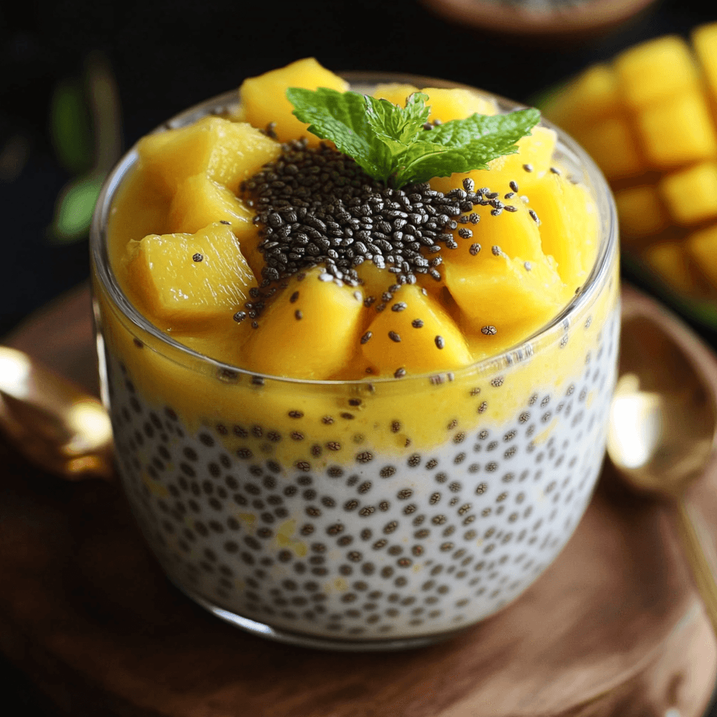 Chia-Pudding mit Mango