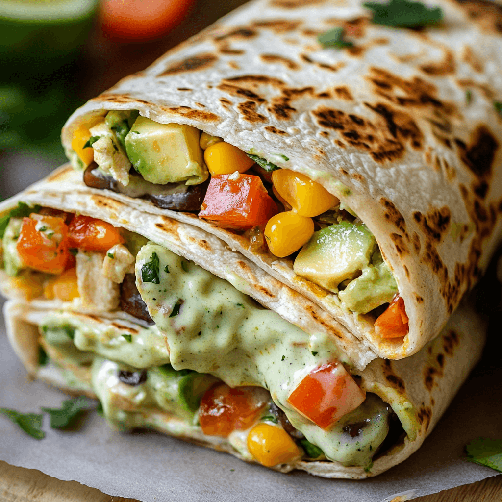 Hähnchen Avocado Ranch Burritos