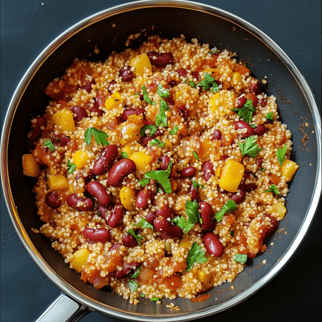 Couscous Pfanne mit Tomaten und Kidneybohnen – Einfaches Rezept für jeden Tag 7 Couscous Pfanne mit Tomaten und Kidneybohnen – Einfaches Rezept für jeden Tag