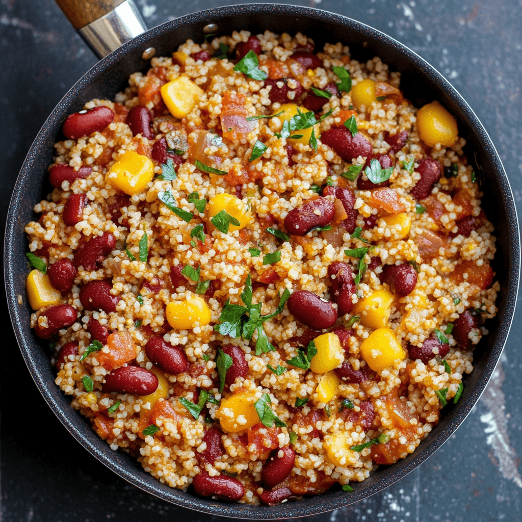 Couscous Pfanne mit Tomaten und Kidneybohnen – Einfaches Rezept für jeden Tag 6 Couscous Pfanne mit Tomaten und Kidneybohnen – Einfaches Rezept für jeden Tag