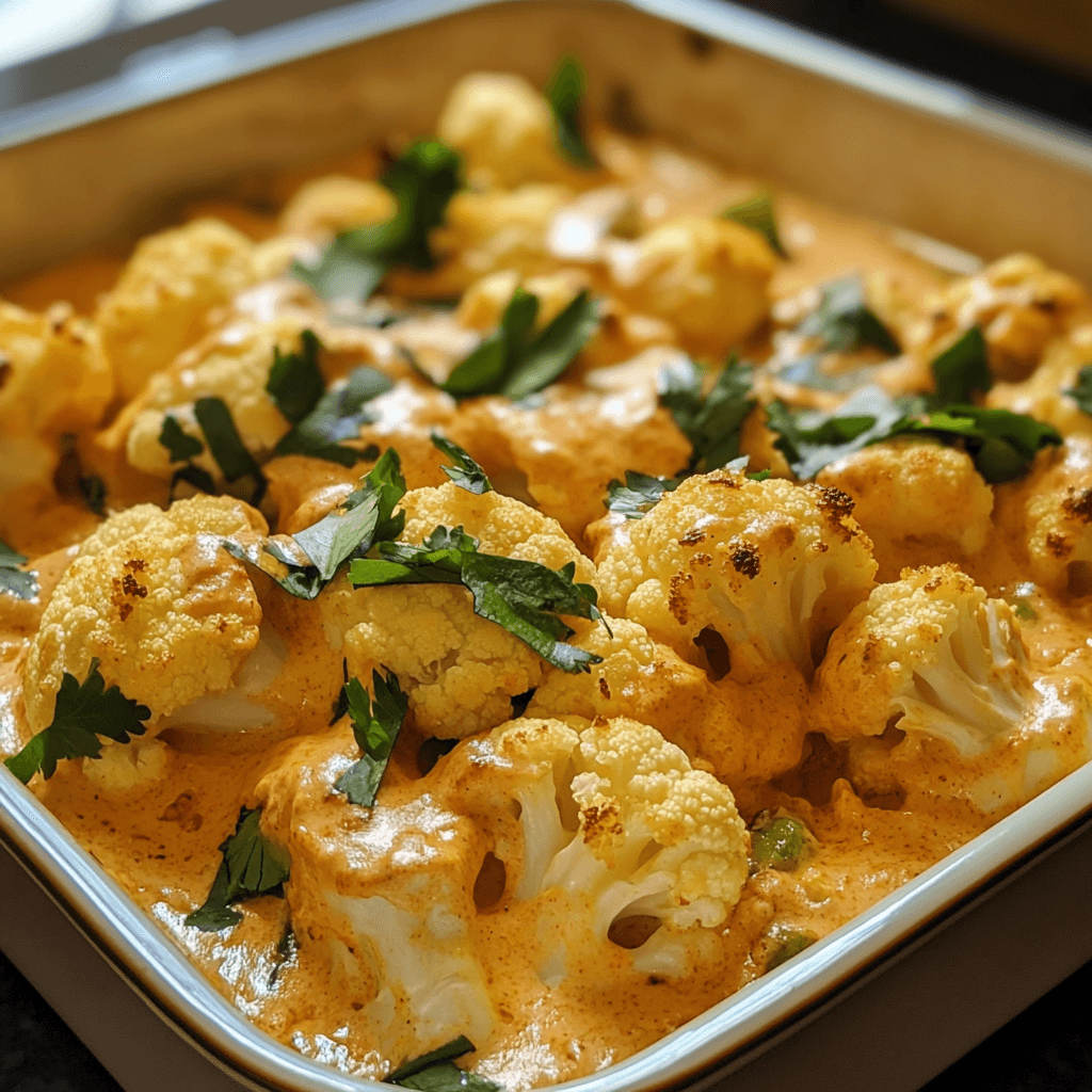 Cremiger Blumenkohl-Curry aus dem Backofen