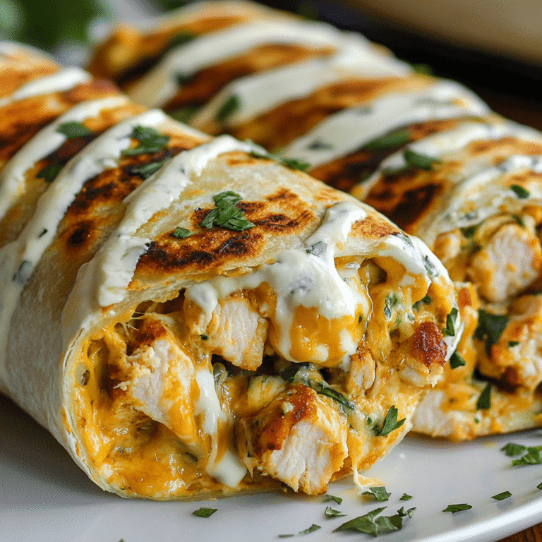 Käsige Knoblauch Hähnchen Wraps