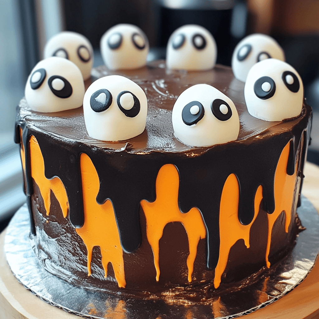 Halloween Kuchen Genuss mit essbaren Augäpfeln