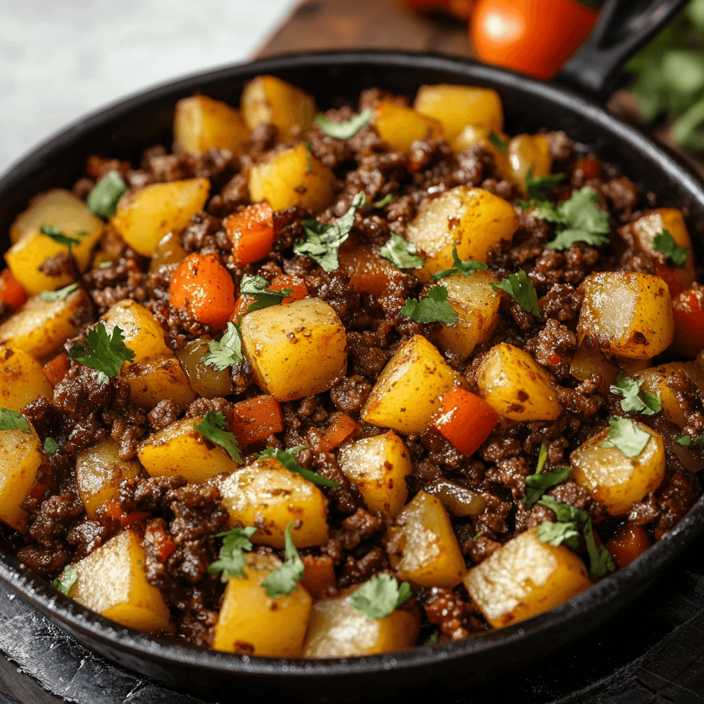 Mexikanische Hackfleisch-Pfanne mit Kartoffeln