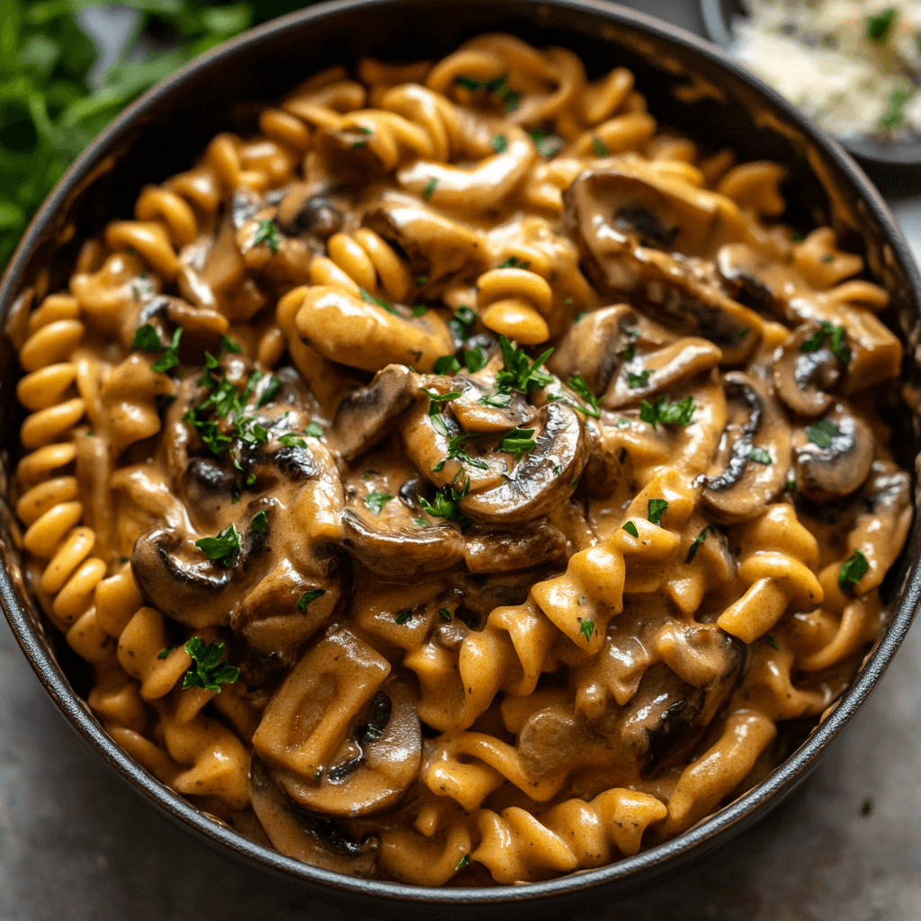 Ein Topf Pilz Stroganoff – Das perfekte cremige Wohlfühlgericht aus nur einem Topf 6 Ein Topf Pilz Stroganoff – Das perfekte cremige Wohlfühlgericht aus nur einem Topf