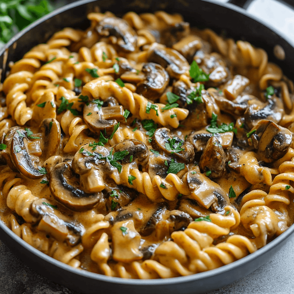 Ein Topf Pilz Stroganoff – Das perfekte cremige Wohlfühlgericht aus nur einem Topf 8 Ein Topf Pilz Stroganoff – Das perfekte cremige Wohlfühlgericht aus nur einem Topf