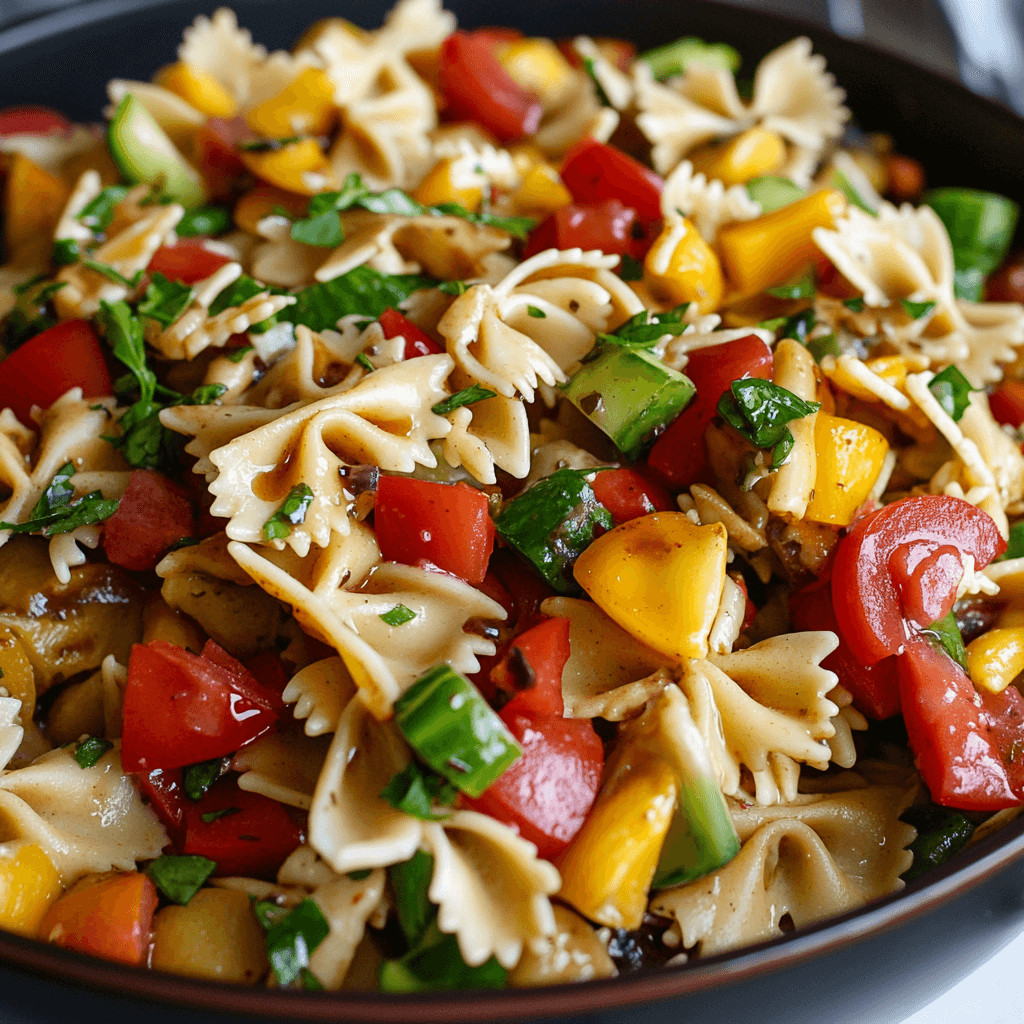 Nudelsalat mit Balsamico Dressing