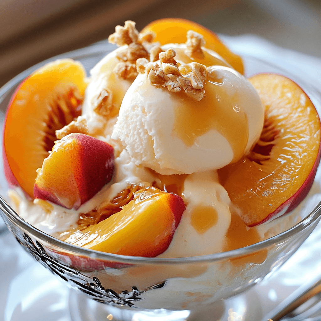 Pfirsichrezepte Dessert mit Vanilleeis – Das perfekte Sommervergnügen 5 Pfirsichrezepte Dessert mit Vanilleeis – Das perfekte Sommervergnügen