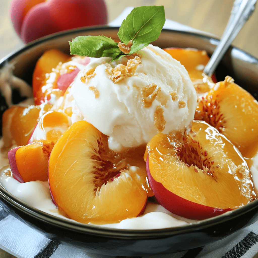 Pfirsichrezepte Dessert mit Vanilleeis – Das perfekte Sommervergnügen 6 Pfirsichrezepte Dessert mit Vanilleeis – Das perfekte Sommervergnügen