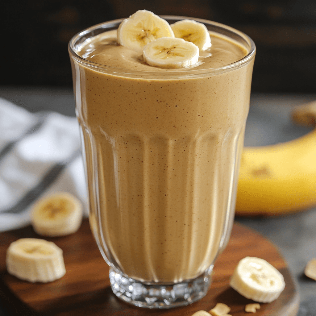 Erdnussbutter Bananen Smoothie
