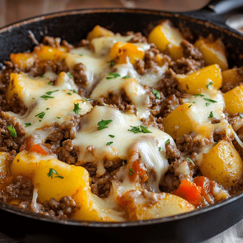 Kartoffelpfanne mit Hackfleisch