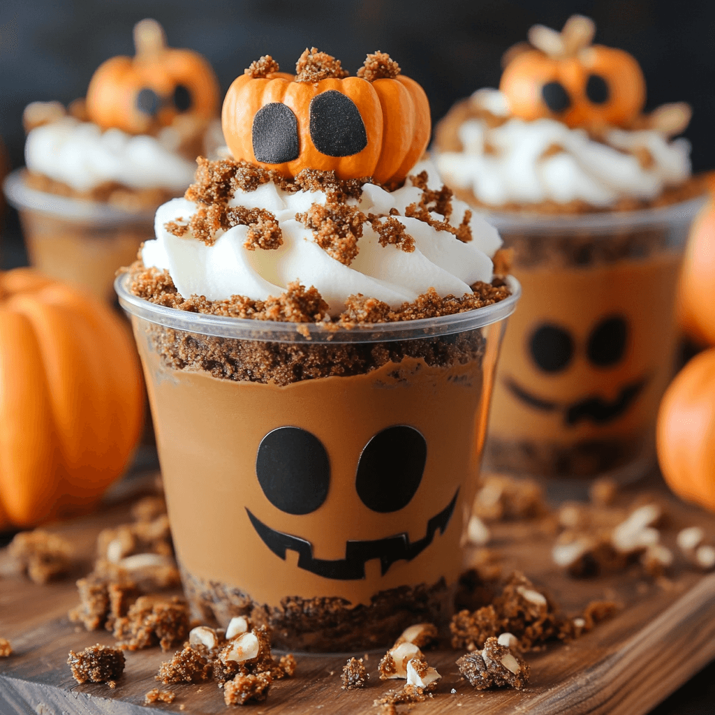 Kürbis Patch Dirt Cups für Herbstspaß