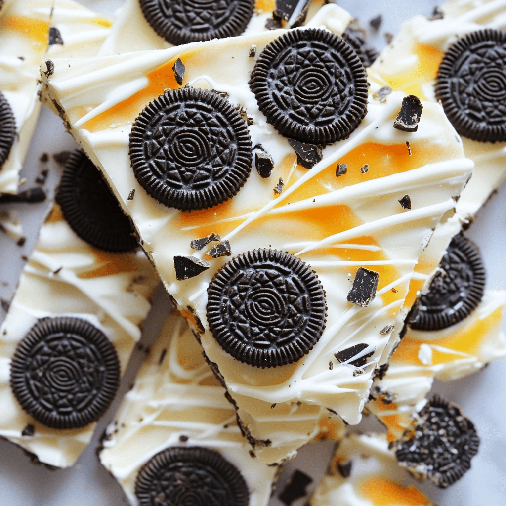 Weiße Schokolade Halloween Oreo Bark Bliss: Das ultimative Rezept für süße Halloweenfreude 6 Weiße Schokolade Halloween Oreo Bark Bliss: Das ultimative Rezept für süße Halloweenfreude