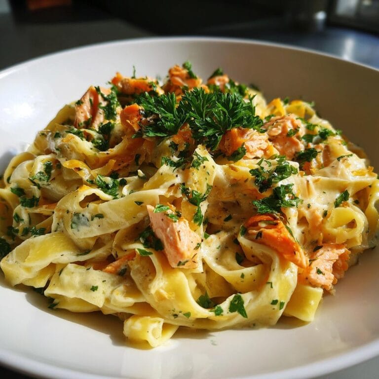 Tagliatelle in Zitronen-Lachs-Sahne - Tasty