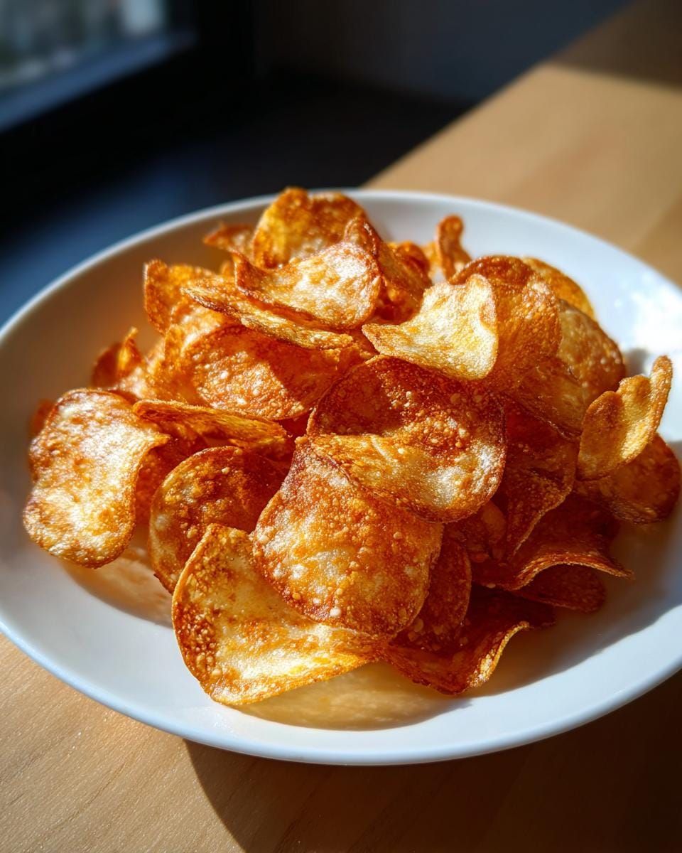 Nahaufnahme von Parmesan-Chips mit Sesam in einer weißen Schale, bereit zum Genießen.