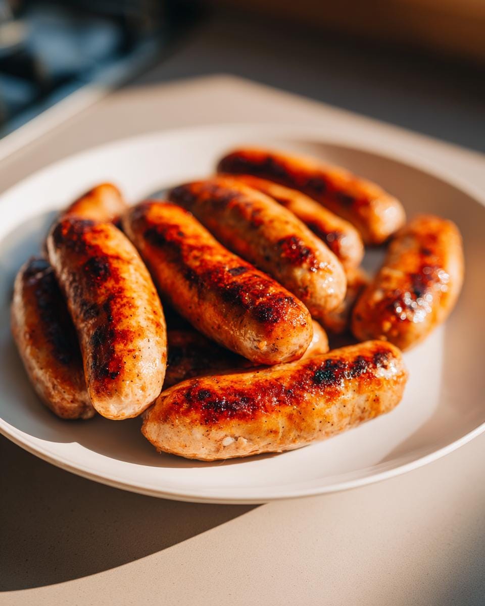 A plate of freshly grilled Cevapcici, showcasing their golden-brown color and juicy texture.