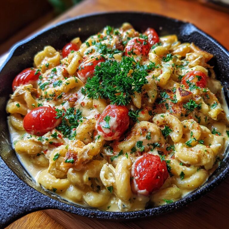 Close-up of Die heißgeliebte Baked Feta Pasta jetzt in der Herbst, featuring pasta, feta, tomatoes, and herbs.