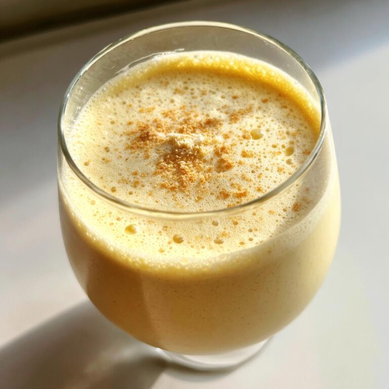 Ein Glas cremiges Weiße Lebkuchen-Mousse mit weißer Schokolade, garniert mit Lebkuchenkrümeln.