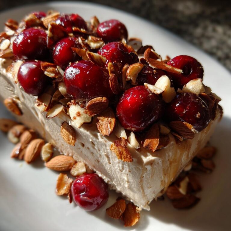 Cremiges Zimtparfait mit gebrannten Mandeln und Kirschen - Tasty