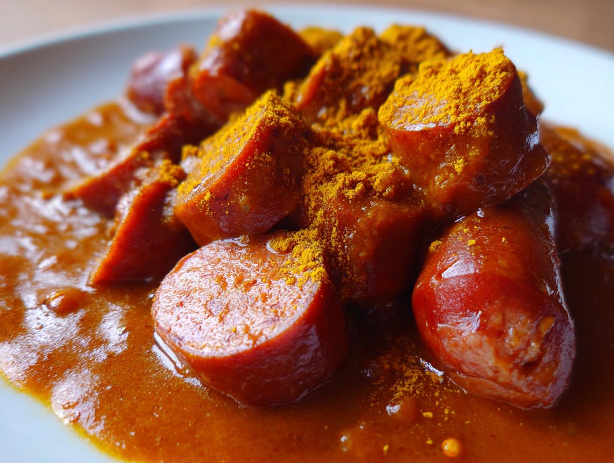 Currywurst selber machen mit einfacher Currywurst-Soße - Featured