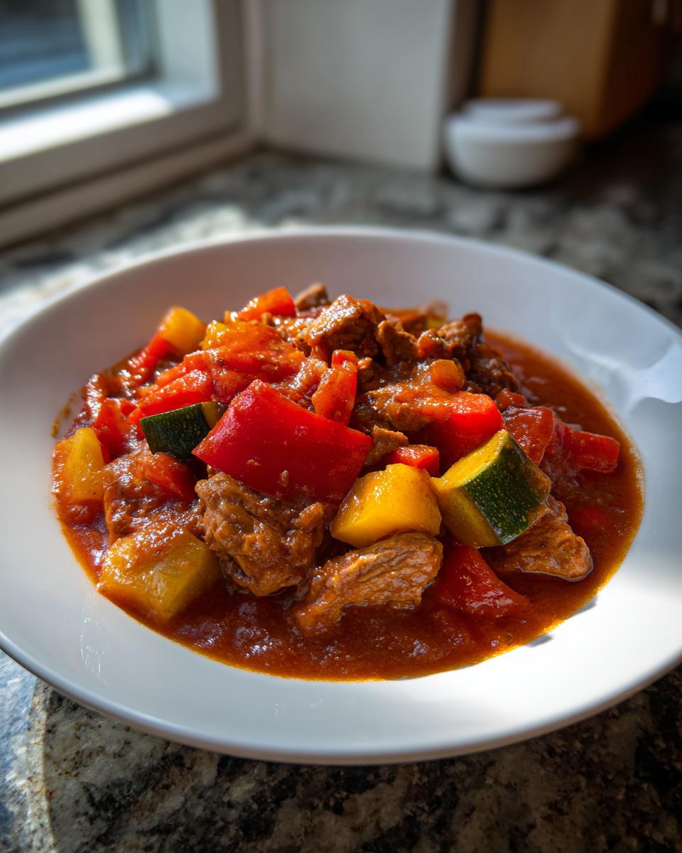 Einfaches Putengulasch mit Paprika und Zucchini - Other 1