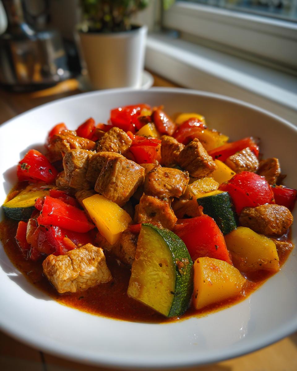 Einfaches Putengulasch mit Paprika und Zucchini - Other 2