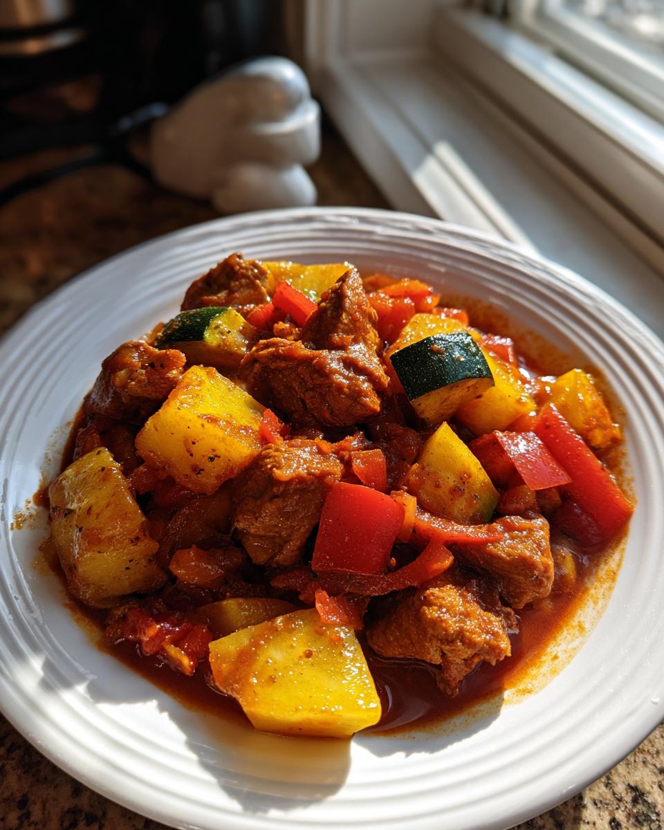Einfaches Putengulasch mit Paprika und Zucchini - Other 3