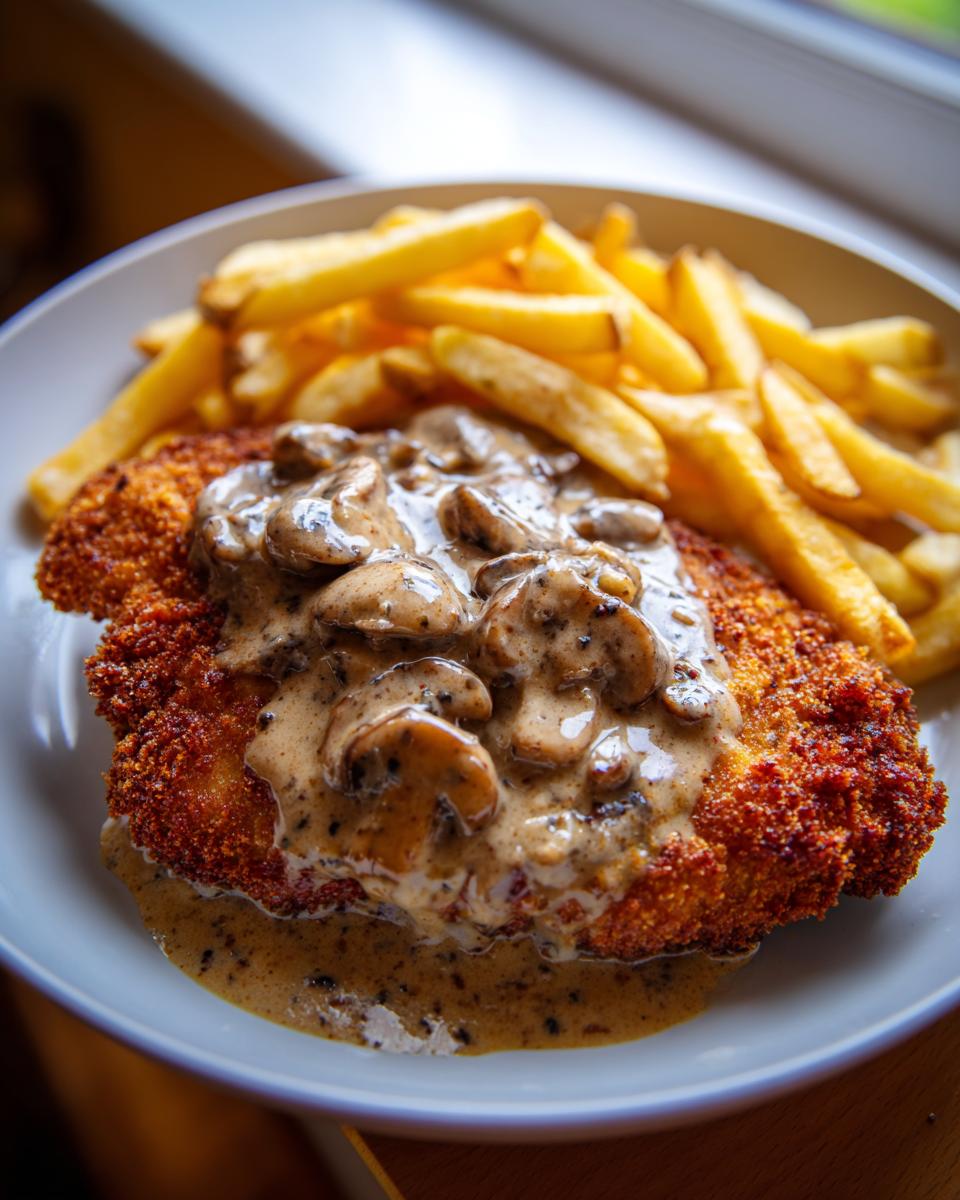 Jägerschnitzel mit Jägersoße  mit Pommes & Champignons - Other 2